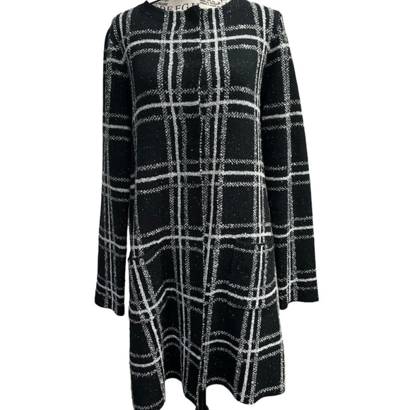 Sweaters - Longline Sweater Jacket/Duster, Large